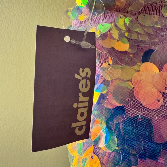 Claire's Purple Sequin Shoulder Bag - Picture 2 of 6